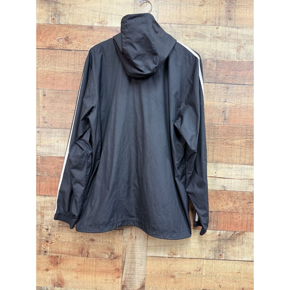 Adidas Men Tango Windbreaker Hood Jacket Black White Hooded Large - Picture 5 of 7